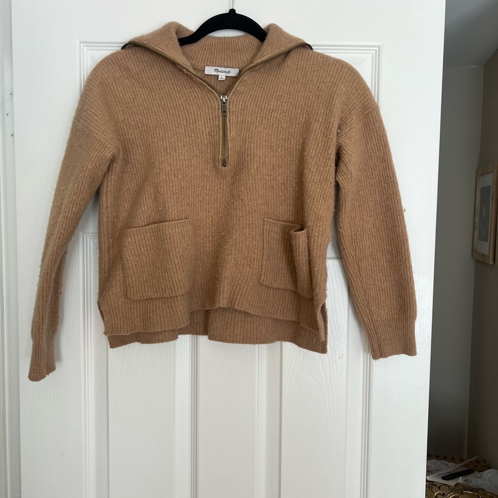 Madewell Camel Cowl Neck Sweater